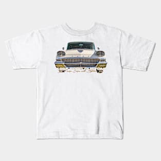 1958 Ford Custom 300 Fordor Sedan with Styletone Trim Kids T-Shirt